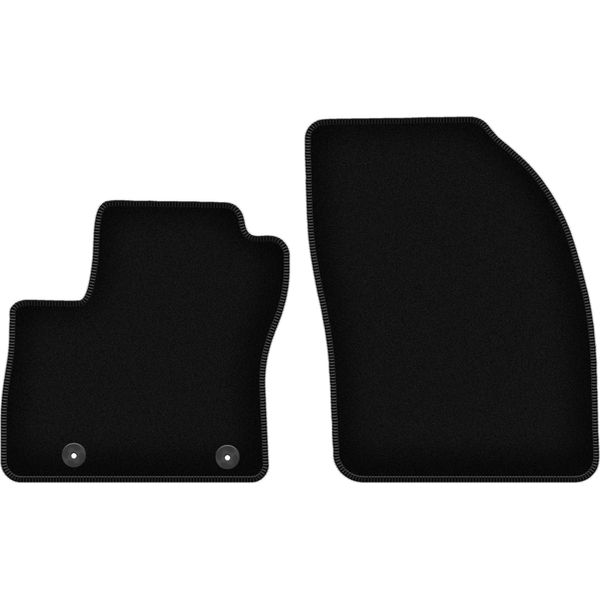 Wielganizator Tappetini Anteriori In Velluto Per Ford C-MAX MK1 (2003-2010, Minivan) Neri, Set 2 Pz, Con Fissaggi-image