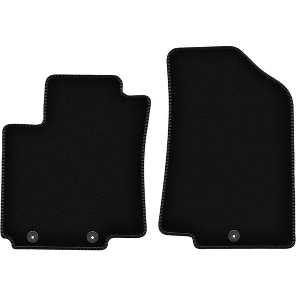 Wielganizator Tappetini Anteriori In Velluto Per Hyundai I20 Ii (2014-, Coupé, Hatchback) Neri, Set 2 Pz, Con Fissaggi-image