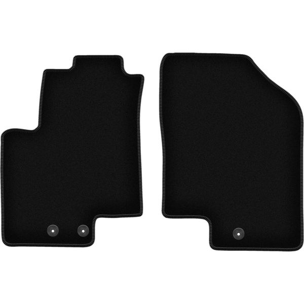 Wielganizator Tappetini Anteriori In Velluto Per Hyundai Ix20 (2010-2018, Minivan) Neri, Set 2 Pz, Con Fissaggi-image