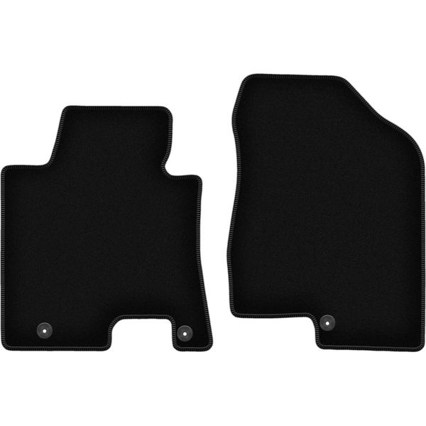 Wielganizator Tappetini Anteriori In Velluto Per Kia Ceed Ii (2012-2018, Hatchback, Station Wagon, Wagon, Proceed, Coupé) Neri, Set 2 Pz, Con Fissaggi-image