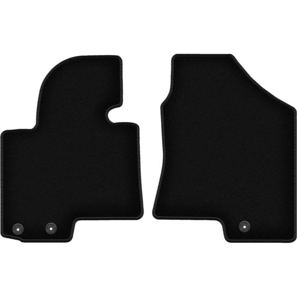 Wielganizator Tappetini Anteriori In Velluto Per Kia Sportage Iii (2010-2015, Suv) Neri, Set 2 Pz, Con Fissaggi-image