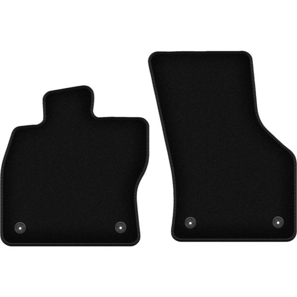 Wielganizator Tappetini Anteriori In Velluto Per Audi A3 8V (2012-, Hatchback 5 Porte, Cabrio) Neri, Set 2 Pz, Con Fissaggi-image