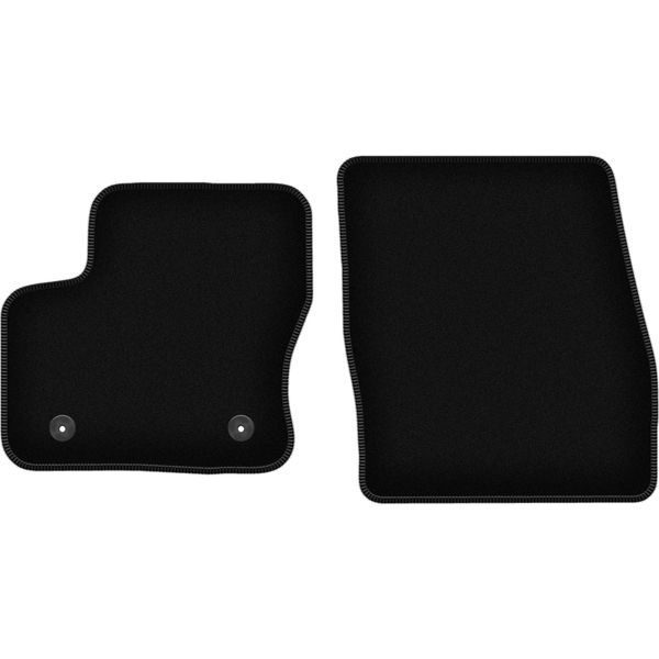 Wielganizator Tappetini Anteriori In Velluto Per Ford Transit Connect (2013-2017, Furgone) Neri, Set 2 Pz, Con Fissaggi-image