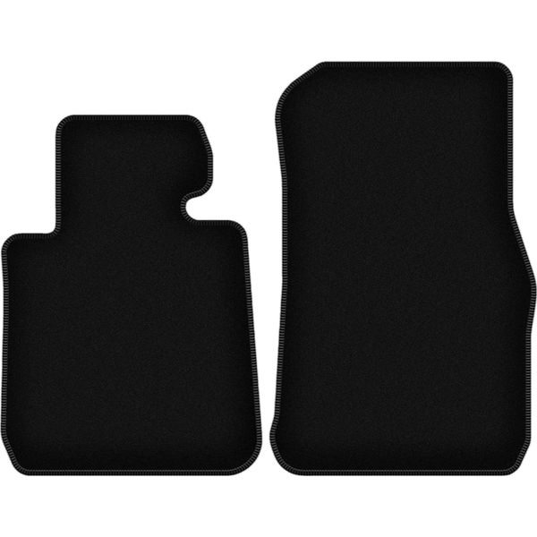 Wielganizator Tappetini Anteriori In Velluto Per Bmw 1 F22 (2011-2019, Coupé) Neri, Set 2 Pz, Con Fissaggi-image