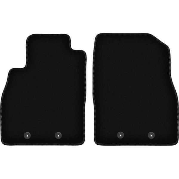 Wielganizator Tappetini Anteriori In Velluto Per Chevrolet Volt (2012-2017, Hatchback) Neri, Set 2 Pz, Con Fissaggi-image