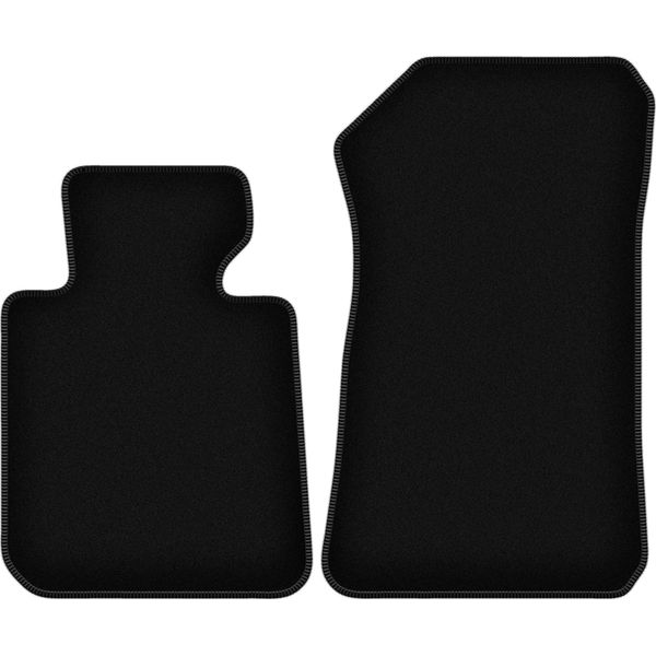 Wielganizator Tappetini Anteriori In Velluto Per Bmw 1 E81 (2007-2012, Hatchback) Neri, Set 2 Pz, Con Fissaggi-image