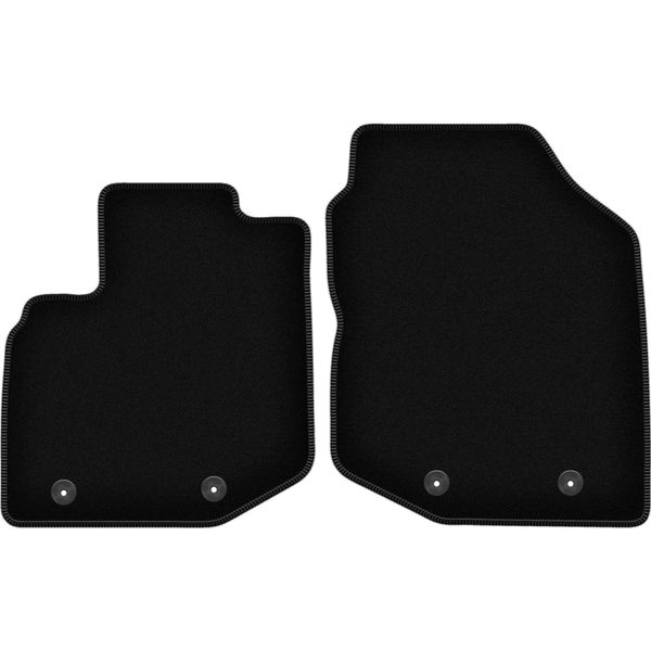 Wielganizator Tappetini Anteriori In Velluto Per Honda Jazz Iii (2008-2011, Hatchback) Neri, Set 2 Pz, Con Fissaggi-image