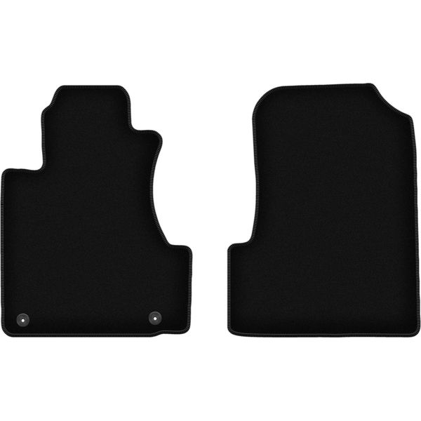 Wielganizator Tappetini Anteriori In Velluto Per Honda CR-V Iii (2006-2012, Suv) Neri, Set 2 Pz, Con Fissaggi-image