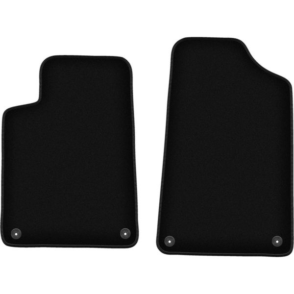 Wielganizator Tappetini Anteriori In Velluto Per Citroen C6 (2005-2012, Berlina) Neri, Set 2 Pz, Con Fissaggi-image