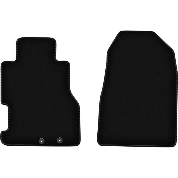 Wielganizator Tappetini Anteriori In Velluto Per Honda Civic Vii (2001-2005, Hatchback 3 Porte, Coupé) Neri, Set 2 Pz, Con Fissaggi-image