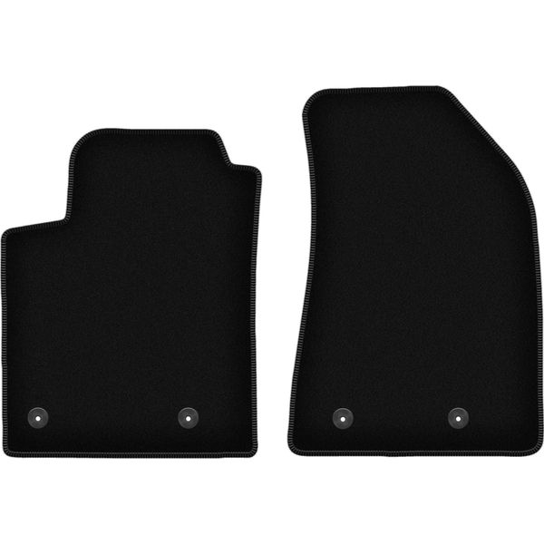Wielganizator Tappetini Anteriori In Velluto Per Fiat Bravo Ii (2007-2012, Hatchback) Neri, Set 2 Pz, Con Fissaggi-image