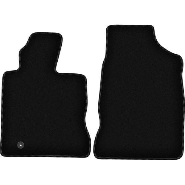 Wielganizator Tappetini Anteriori In Velluto Per Chrysler Pt Cruiser (2000-2010, Cabrio, Hatchback) Neri, Set 2 Pz, Con Fissaggi-image