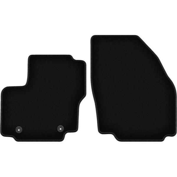 Wielganizator Tappetini Anteriori In Velluto Per Ford S-MAX MK1 (2006-2011, Minivan) Neri, Set 2 Pz, Con Fissaggi-image