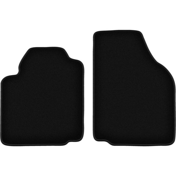 Wielganizator Tappetini Anteriori In Velluto Per Ford Fiesta MK4 (1995-1999, Hatchback) Neri, Set 2 Pz, Con Fissaggi-image
