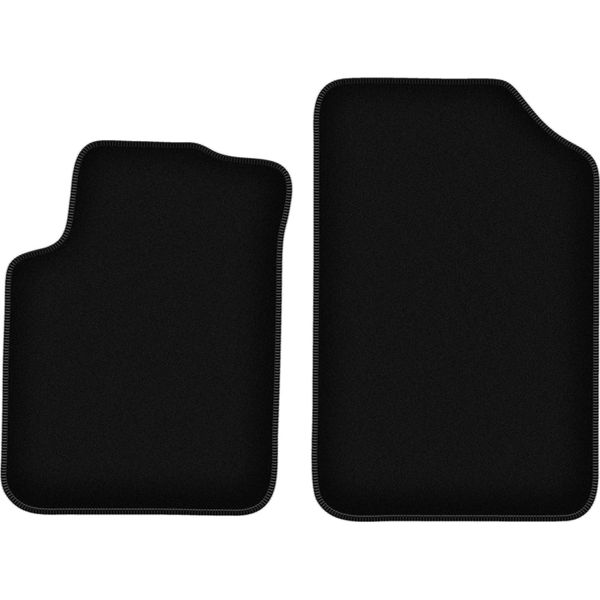 Wielganizator Tappetini Anteriori In Velluto Per Citroen C3 I (2002-2009, Hatchback) Neri, Set 2 Pz, Con Fissaggi-image
