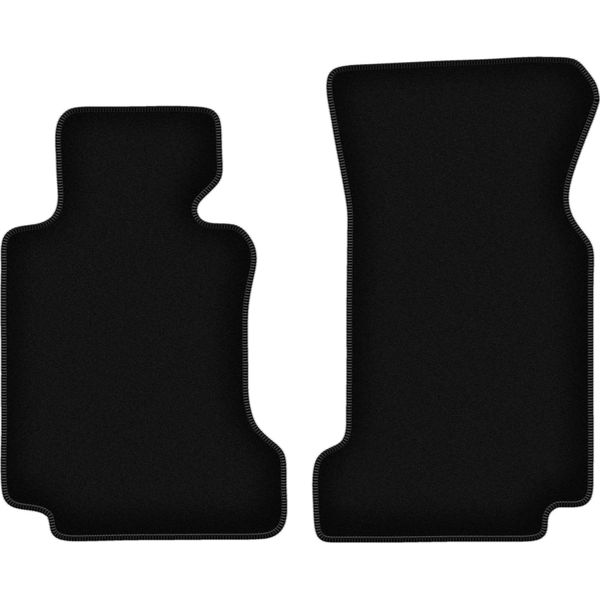 Wielganizator Tappetini Anteriori In Velluto Per Bmw 7 E38 (1994-2001, Berlina) Neri, Set 2 Pz, Con Fissaggi-image