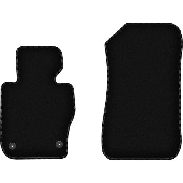 Wielganizator Tappetini Anteriori In Velluto Per Bmw 3 E90 Xdrive (2004-2011, Berlina) Neri, Set 2 Pz, Con Fissaggi-image