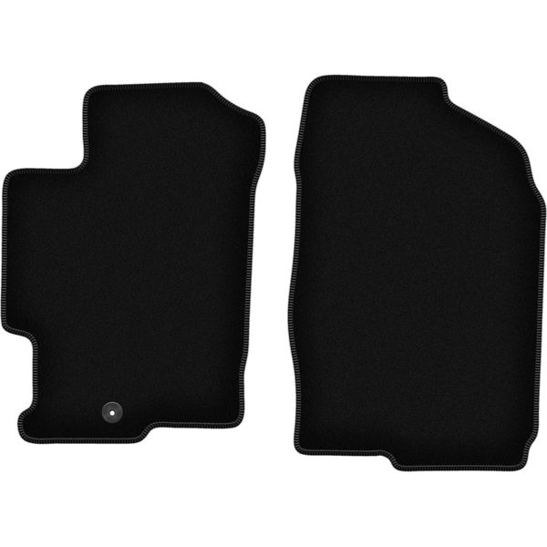 Wielganizator Tappetini Anteriori In Velluto Per Mazda 6 I Gg / Gy (2002-2007, Station Wagon, Berlina, Liftback) Neri, Set 2 Pz, Con Fissaggi-image