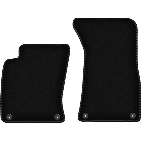 Wielganizator Tappetini Anteriori In Velluto Per Audi A8 D3 (2002-2009, Berlina) Neri, Set 2 Pz, Con Fissaggi-image