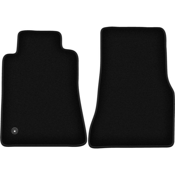 Wielganizator Tappetini Anteriori In Velluto Per Ford Mustang MK5 (2004-2014, Coupé) Neri, Set 2 Pz, Con Fissaggi-image