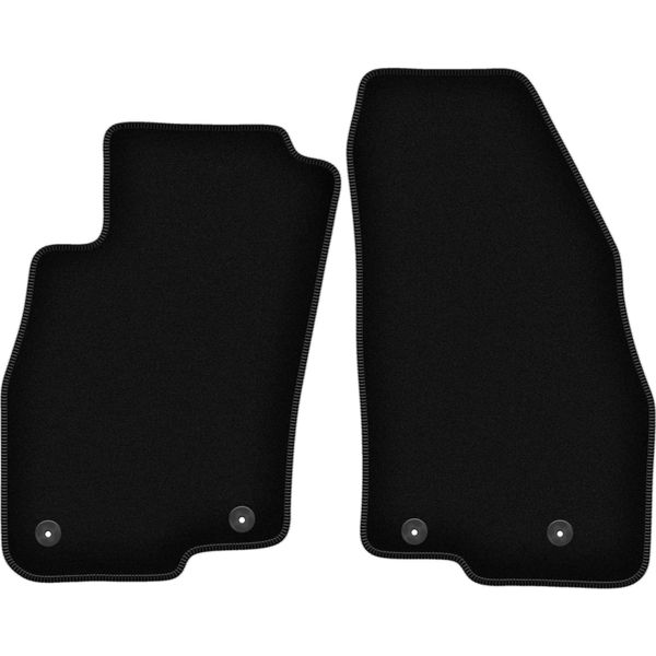 Wielganizator Tappetini Anteriori In Velluto Per Alfa Romeo Mito (2008-2019, Hatchback) Neri, Set 2 Pz, Con Fissaggi-image