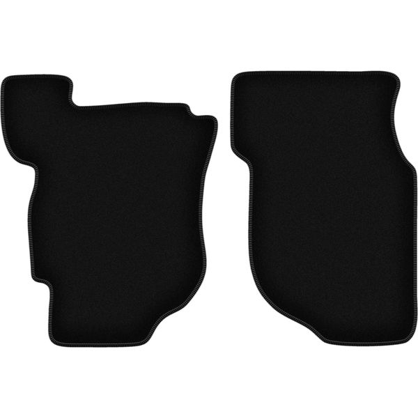 Wielganizator Tappetini Anteriori In Velluto Per Honda Concerto (1988-1994, Liftback) Neri, Set 2 Pz, Con Fissaggi-image
