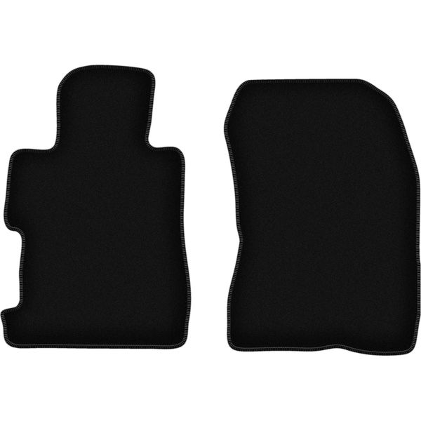 Wielganizator Tappetini Anteriori In Velluto Per Honda Civic Viii 4D (2006-2011, Berlina) Neri, Set 2 Pz, Con Fissaggi-image