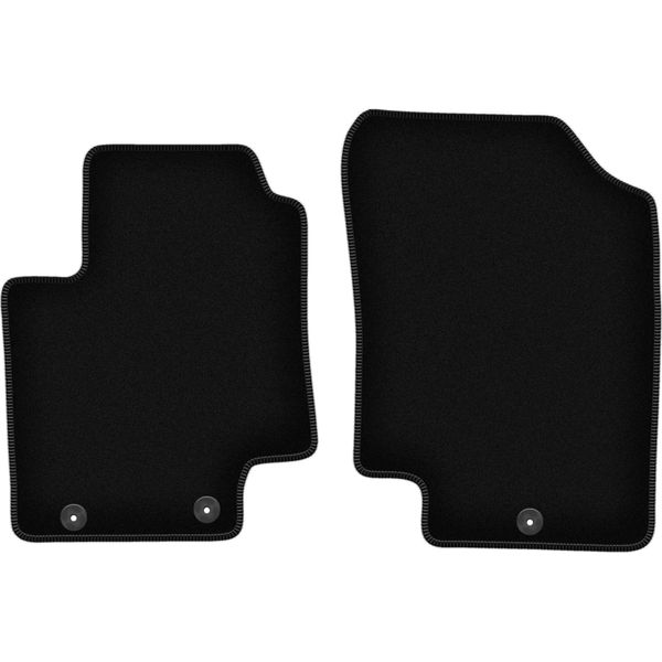 Wielganizator Tappetini Anteriori In Velluto Per Hyundai I20 I (2008-2014, Hatchback) Neri, Set 2 Pz, Con Fissaggi-image