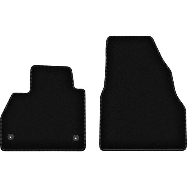 Wielganizator Tappetini Anteriori In Velluto Per Renault Kangoo Ii (2013-, Furgoncino) Neri, Set 2 Pz, Con Fissaggi-image