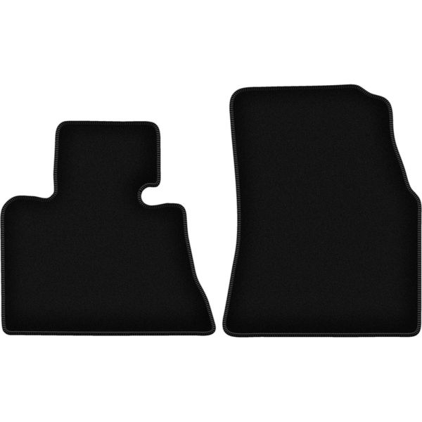 Wielganizator Tappetini Anteriori In Velluto Per Bmw X5 E53 (1999-2006, 2WD) Neri, Set 2 Pz, Con Fissaggi-image