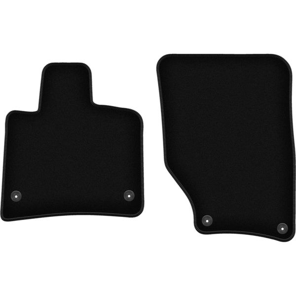 Wielganizator Tappetini Anteriori In Velluto Per Audi Q7 I 4L (2005-2015, Suv) Neri, Set 2 Pz, Con Fissaggi-image