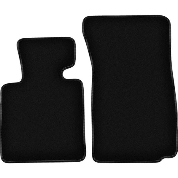Wielganizator Tappetini Anteriori In Velluto Per Bmw Z4 E86 (2002-2008, Coupé) Neri, Set 2 Pz, Con Fissaggi-image