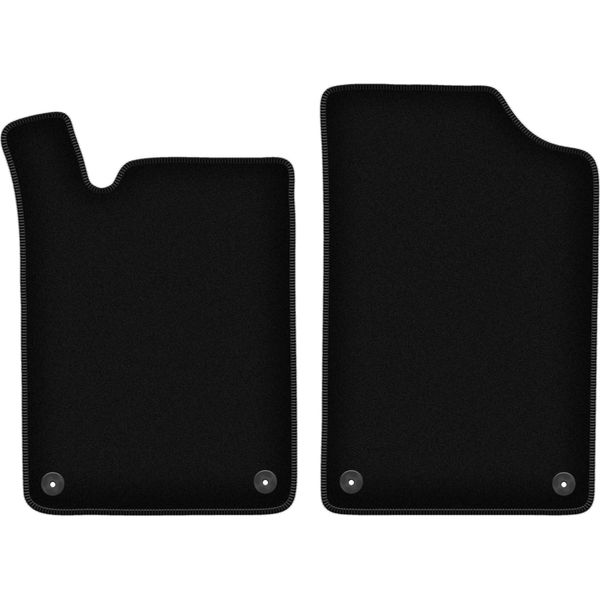 Wielganizator Tappetini Anteriori In Velluto Per Citroen Xantia X1 / X2 (1993-2001, Station Wagon, Kombi, Liftback) Neri, Set 2 Pz, Con Fissaggi-image