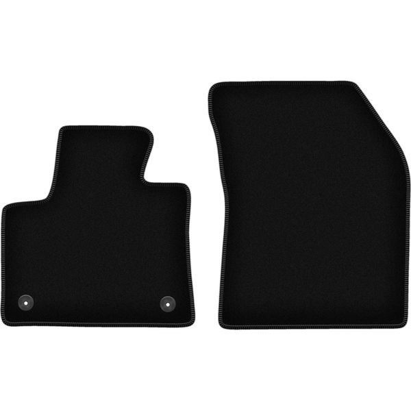Wielganizator Tappetini Anteriori In Velluto Per Peugeot 5008 Ii (2017-, Crossover) Neri, Set 2 Pz, Con Fissaggi-image