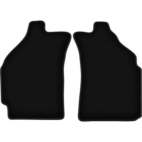 Wielganizator Tappetini Anteriori In Velluto Per Daewoo Matiz (1997-2007, Hatchback) Neri, Set 2 Pz, Con Fissaggi-image