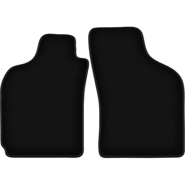 Wielganizator Tappetini Anteriori In Velluto Per Fiat Albea (2002-2010, Berlina) Neri, Set 2 Pz, Con Fissaggi-image
