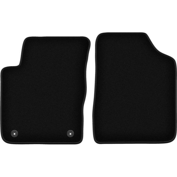 Wielganizator Tappetini Anteriori In Velluto Per Hyundai I10 (2007-2013, Hatchback) Neri, Set 2 Pz, Con Fissaggi-image