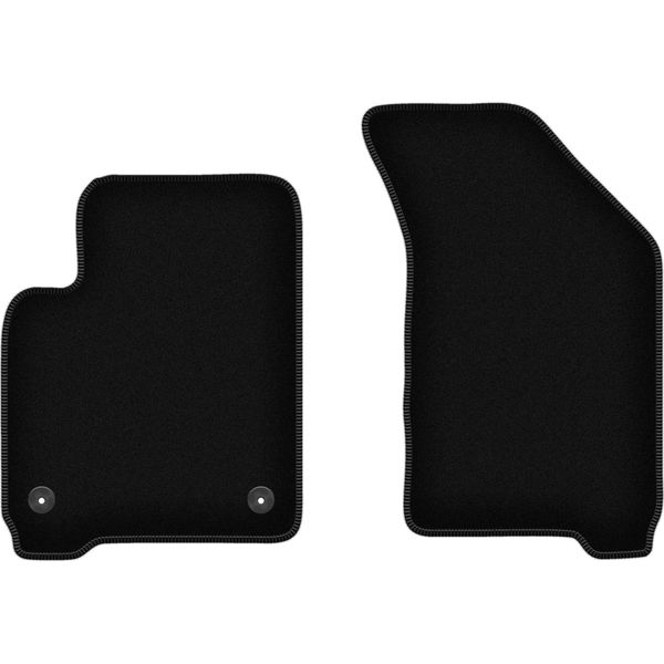 Wielganizator Tappetini Anteriori In Velluto Per Fiat Freemont (2011-2016, Crossover) Neri, Set 2 Pz, Con Fissaggi-image
