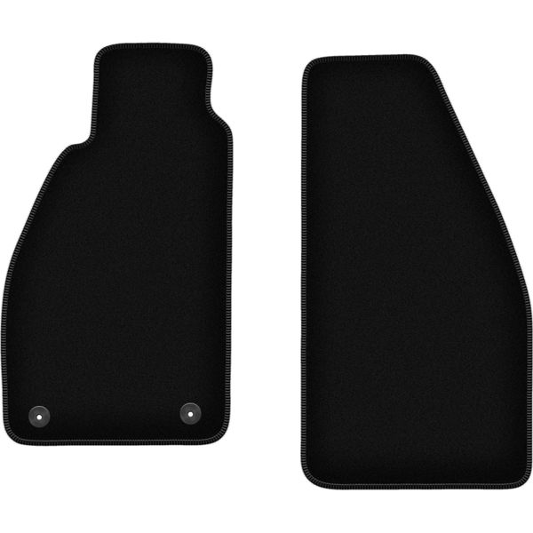 Wielganizator Tappetini Anteriori In Velluto Per Alfa Romeo Gtv (1995-2005, Coupé, Cabriolet) Neri, Set 2 Pz, Con Fissaggi-image