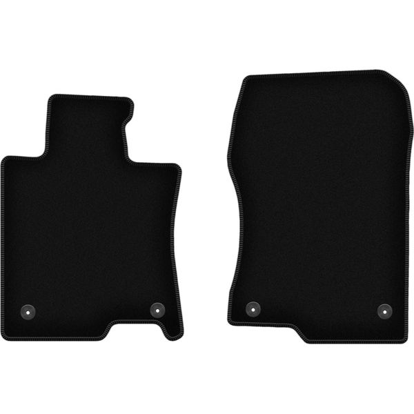Wielganizator Tappetini Anteriori In Velluto Per Honda Accord Viii (2011-2015, Berlina, Station Wagon, Tourer) Neri, Set 2 Pz, Con Fissaggi-image
