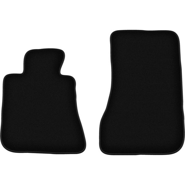 Wielganizator Tappetini Anteriori In Velluto Per Bmw 5 E28 (1980-1990, Berlina) Neri, Set 2 Pz, Con Fissaggi-image