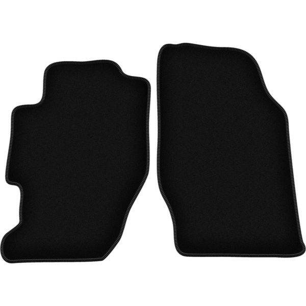 Wielganizator Tappetini Anteriori In Velluto Per Honda Accord Vi (1998-2002, Coupé) Neri, Set 2 Pz, Con Fissaggi-image