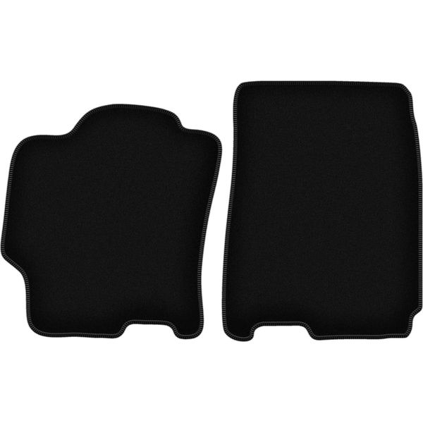 Wielganizator Tappetini Anteriori In Velluto Per Mazda 323 Bj (1998-2003, Berlina, Hatchback, Station Wagon, Kombi) Neri, Set 2 Pz, Con Fissaggi-image