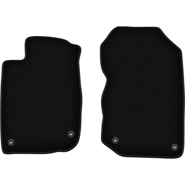 Wielganizator Tappetini Anteriori In Velluto Per Honda CR-Z (2010-2016, Coupé) Neri, Set 2 Pz, Con Fissaggi-image