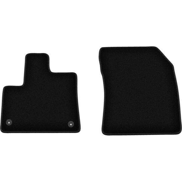 Wielganizator Tappetini Anteriori In Velluto Per Citroen Rifter (2018-, Furgoncino) Neri, Set 2 Pz, Con Fissaggi-image