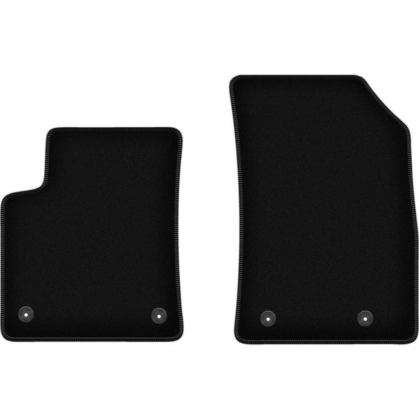 Wielganizator Tappetini Anteriori In Velluto Per Opel Crossland X (2017-, Crossover) Neri, Set 2 Pz, Con Fissaggi-image