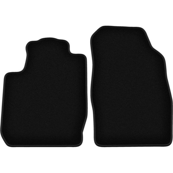 Wielganizator Tappetini Anteriori In Velluto Per Ford Streetka (2003-2006, Cabriolet) Neri, Set 2 Pz, Con Fissaggi-image