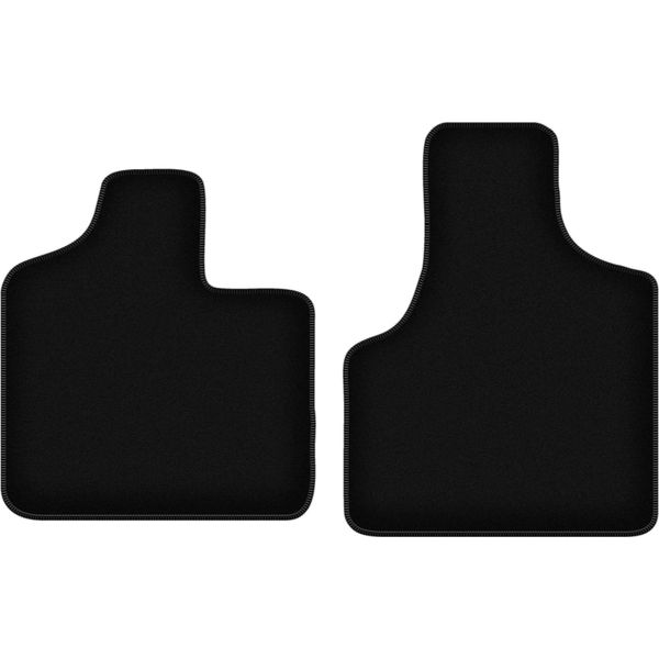 Wielganizator Tappetini Anteriori In Velluto Per Chrysler Town&Country Iv (2000-2008, Minivan) Neri, Set 2 Pz, Con Fissaggi-image