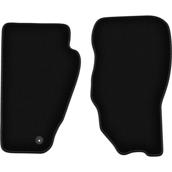 Wielganizator Tappetini Anteriori In Velluto Per Dodge Nitro (2006-2011, Suv) Neri, Set 2 Pz, Con Fissaggi-image