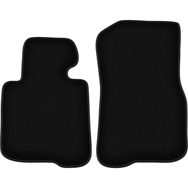 Wielganizator Tappetini Anteriori In Velluto Per Bmw 4 F32 (2013-, Gran Coupé) Neri, Set 2 Pz, Con Fissaggi-image